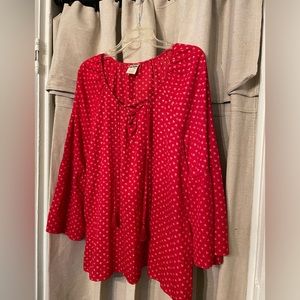 🔥 Faded Glory brand , size 1 XL, red w/sparkle